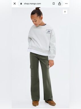 Mango Flared Cargo Jeans size 7Y